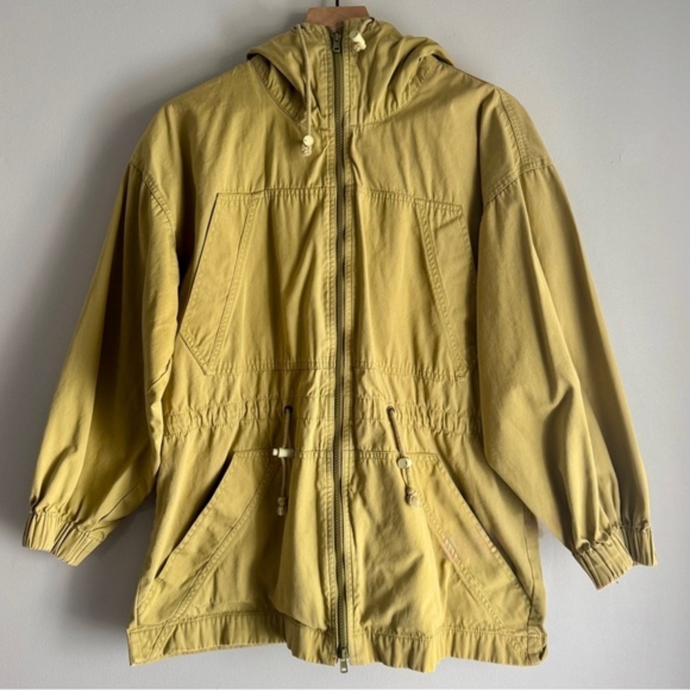 Vintage 90s American Eagle Green Hooded Full Zip Jacket Size Large